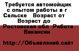 Требуется автомойщик с опытом работы в г. Сальске › Возраст от ­ 19 › Возраст до ­ 30 - Ростовская обл. Работа » Вакансии   